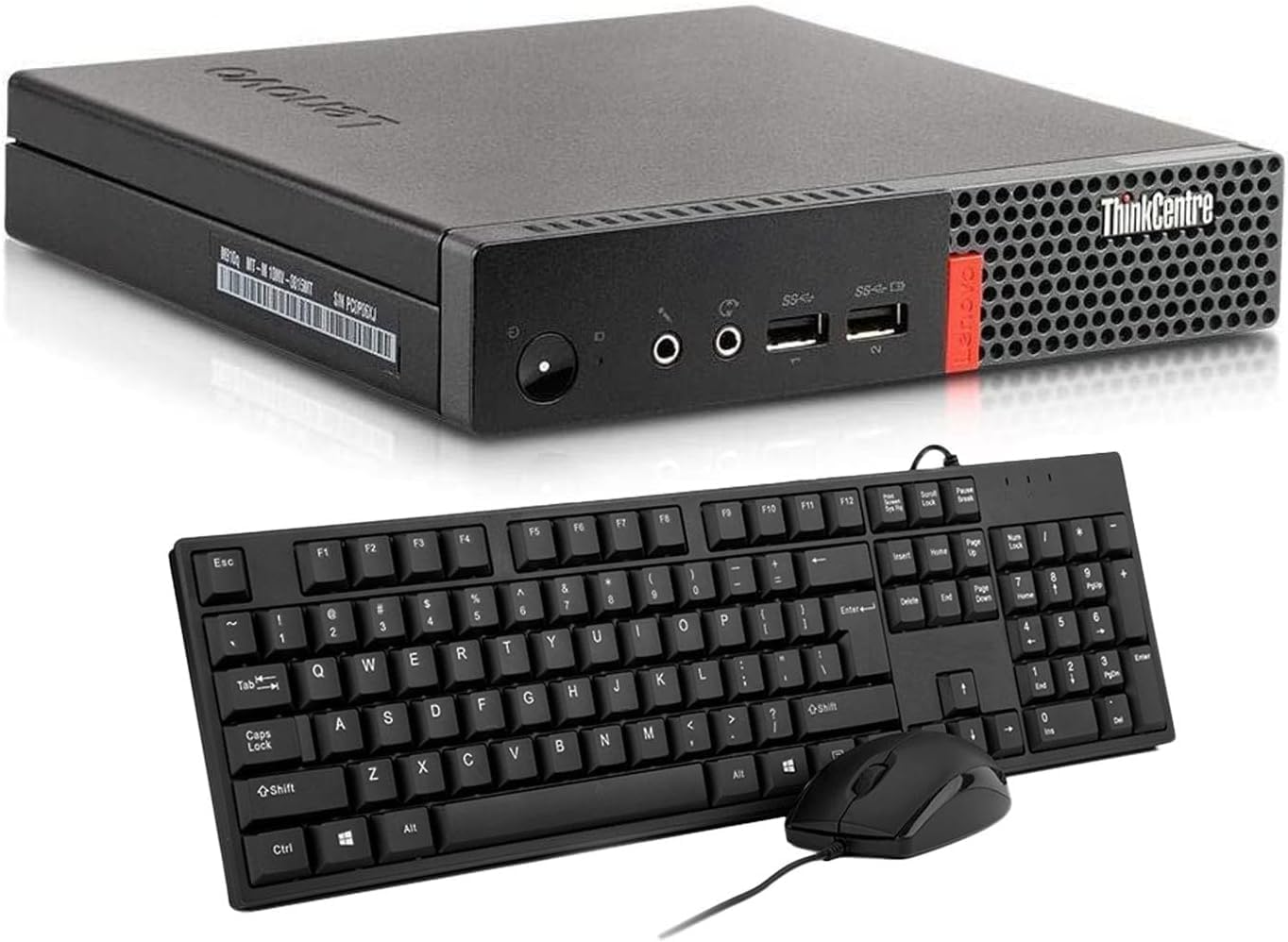 Lenovo ThinkCentre M910q Mini Desktop Computer PC, Intel Core i5-6500, 8 GB RAM, 256 GB SSD, US QWERTY Keyboard, WiFi, Bluetooth, Windows 11 Pro (Refurbished)