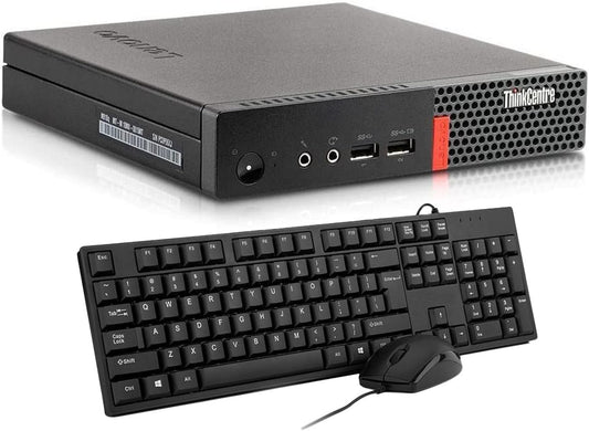 Lenovo ThinkCentre M910q Mini Desktop Computer PC, Intel Core i5-6500, 8 GB RAM, 256 GB SSD, US QWERTY Keyboard, WiFi, Bluetooth, Windows 11 Pro (Refurbished)