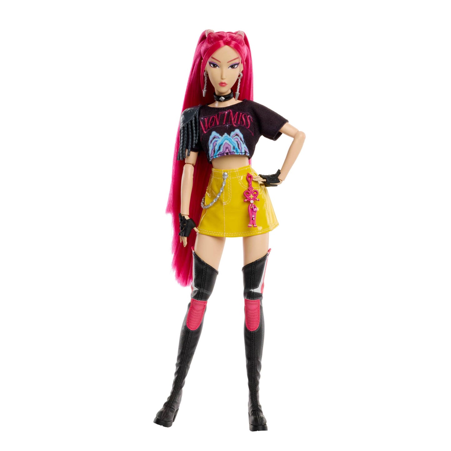 Mattel KPop Demon Hunters HUNTR/X Mira Fashion Doll in How It's Done Stage Outfit with Sword Accessory, Movie Inspired, JRN36