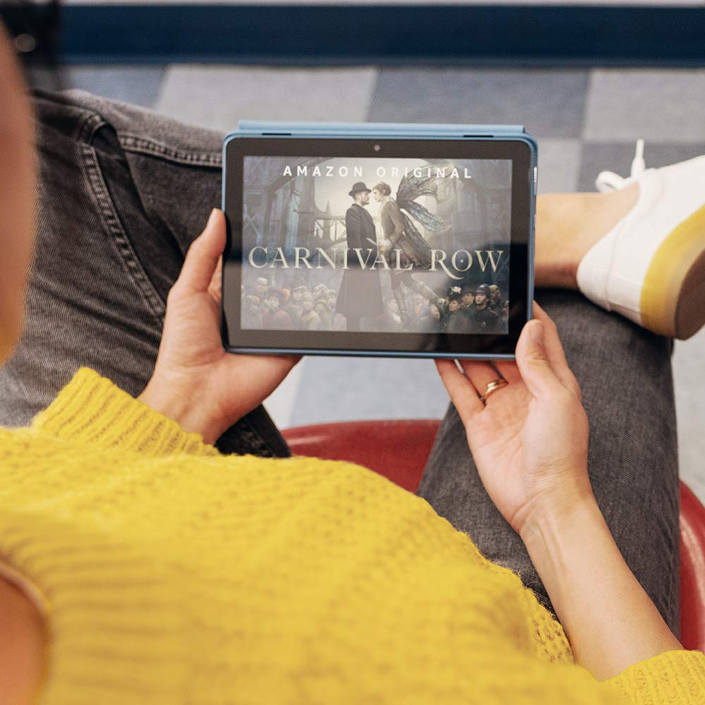 Tabletă Fire HD 8, ecran HD de 8 inchi, 64 GB, negru, cu reclame, pentru divertisment în deplasare (2020). - K72LL4