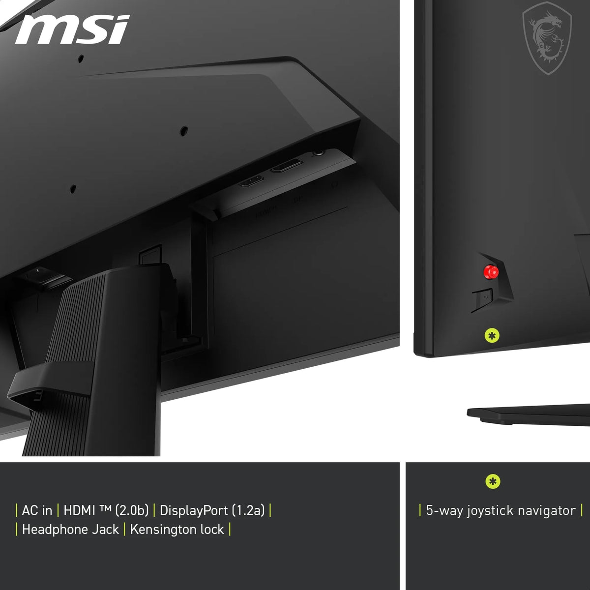 MSI MAG 272FDE, 27 inch, FHD, 1920x1080, Gaming Monitor, 200 Hz, 0.5 ms, HDR capable, AMD FreeSync Premium, eye-friendly, AI Vision, HDMI 2.0b, DP 1.2a, borderless, adjustable, VESA mount, Black - 9S6-3CE51T-009