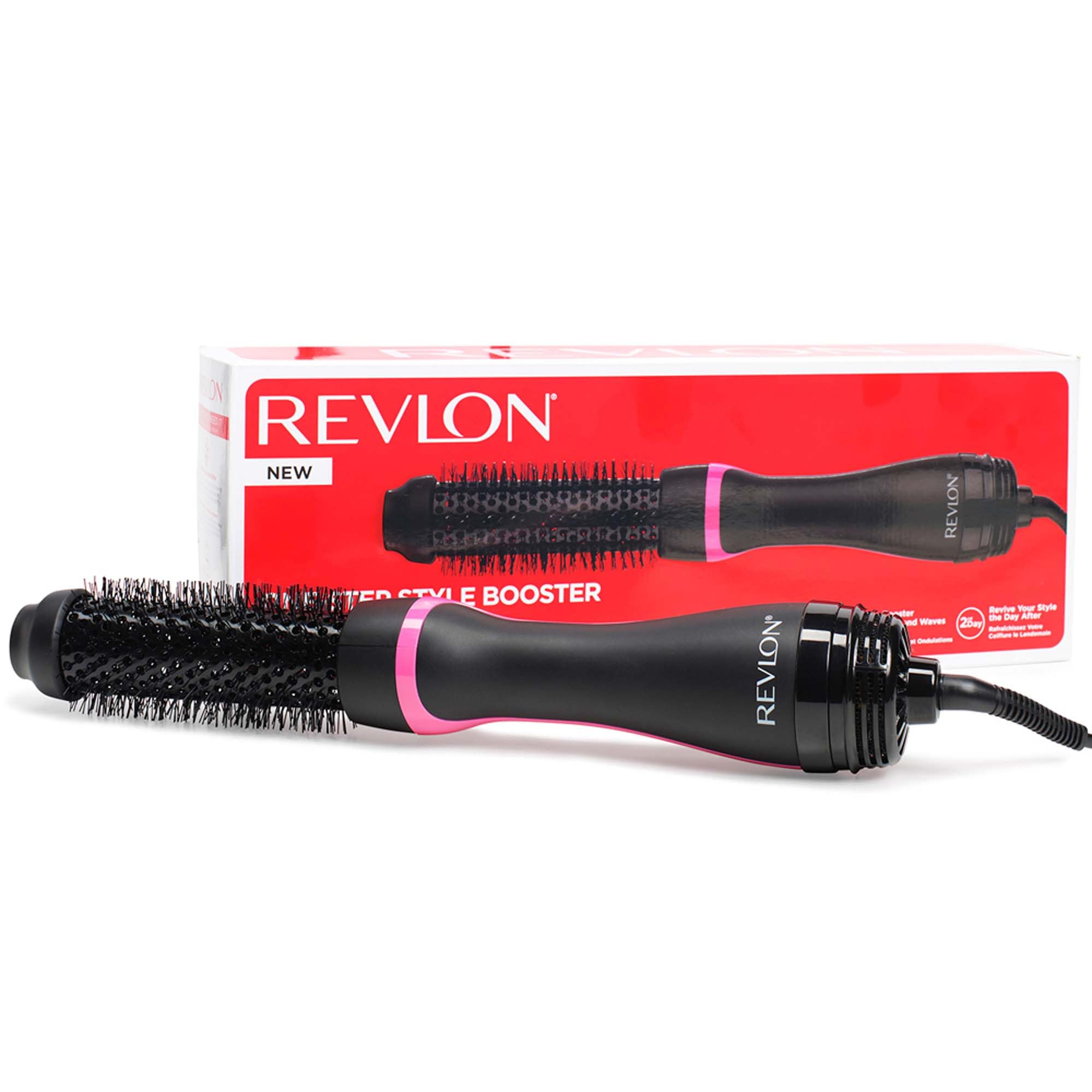 Revlon One-Step Style Booster - Round Brush Dryer and Styler, 38mm Round Brush (Thermal Bristles, Ceramic Coated Barrel, ION AND CERAMIC TECHNOLOGY) RVDR5292UKE