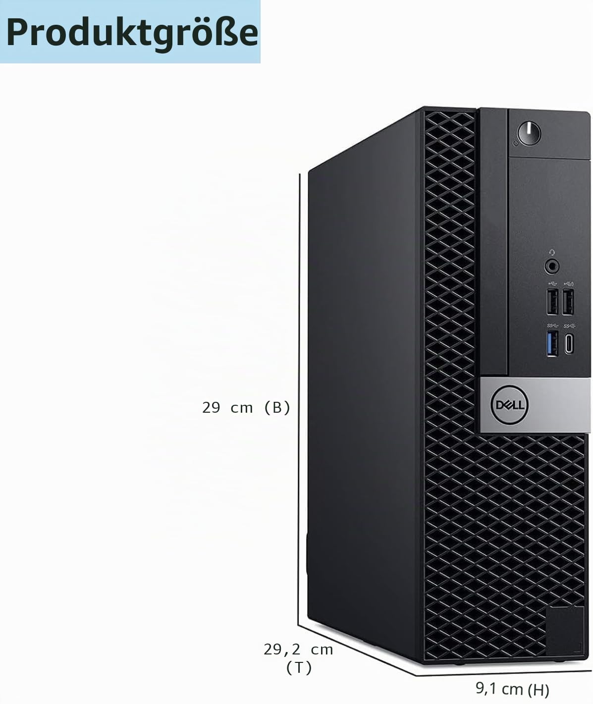 DELL Optiplex 7050 SFF Desktop PC, Intel Core i5-7500, 8 GB RAM, 256 GB SSD, WiFi, Bluetooth, US QWERTY keyboard, Windows 11 Pro (Refurbished)