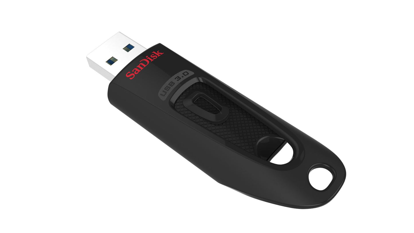 SanDisk Ultra USB 3.0 Flash Drive 128GB (SecureAccess Software, Password Protection, Transfer Speeds up to 130MB/s) Black (Pack of 2) - SDCZ48-128G-U46