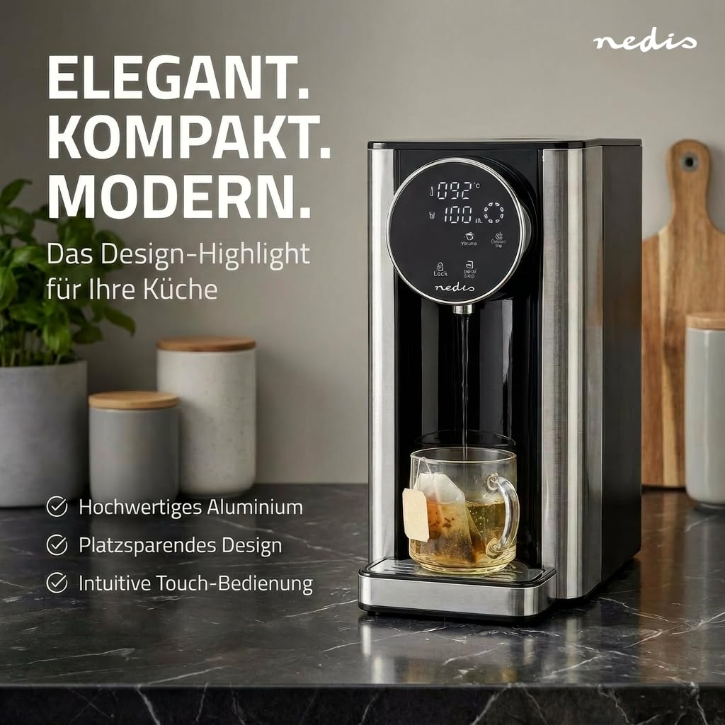 Dispenser de apă caldă - 2600 W - 2.7 l - Aluminiu/Negru - KAWD310FBK