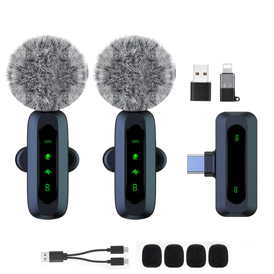 Mini Lavalier Microphone for Android iPhone iOS Devices Noise Canceling Lapel Microphone for Recording Clip-on Microphone for Video Recording Tiktok YouTube Vlog Podcast Content Creator - J3