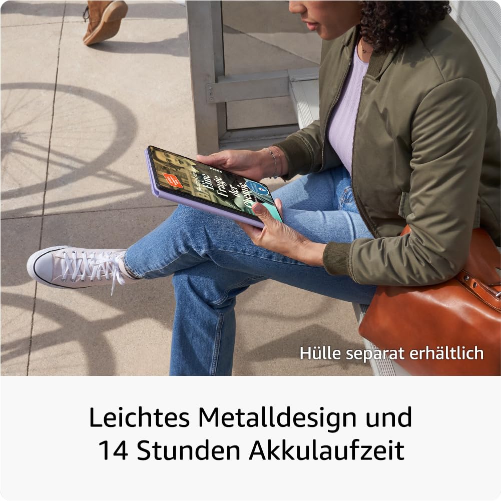 Certificat și recondiționat, tabletă Fire Max 11, cea mai puternică tabletă de până acum, cu un display clar de 11 inci, procesor Octa-Core, 4 GB RAM, autonomie a bateriei de 14 ore, 128 GB, gri, cu reclame. - SU8NST