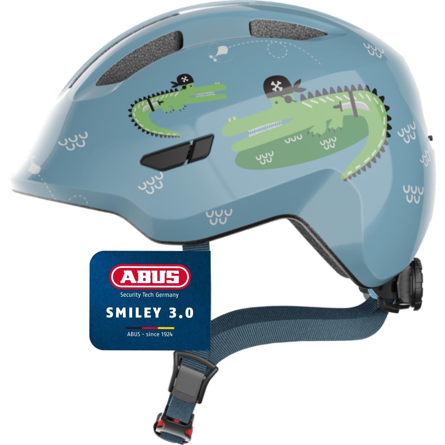 ABUS Unisex Bicycle Helmet, Light Blue (Blue Croco), M (50-55 cm) - 67264