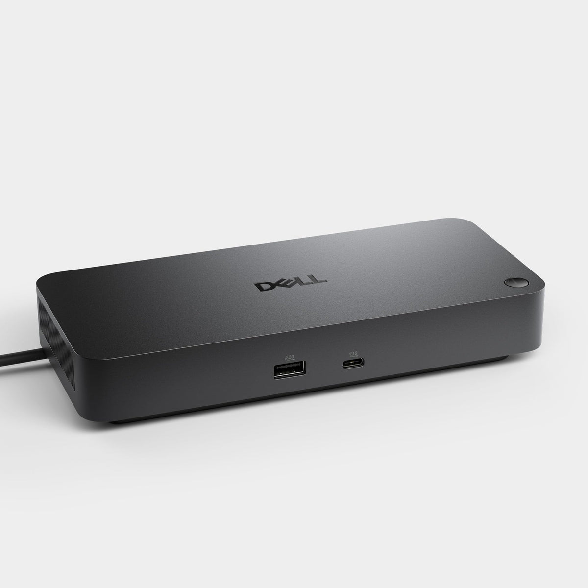 Dell Pro Dock WD25 – USB-C docking station with 100W power delivery, 4 display support, 2x DP 1.4, HDMI 2.1, 6 USB ports, 2.5GbE Ethernet, compact sustainable design.