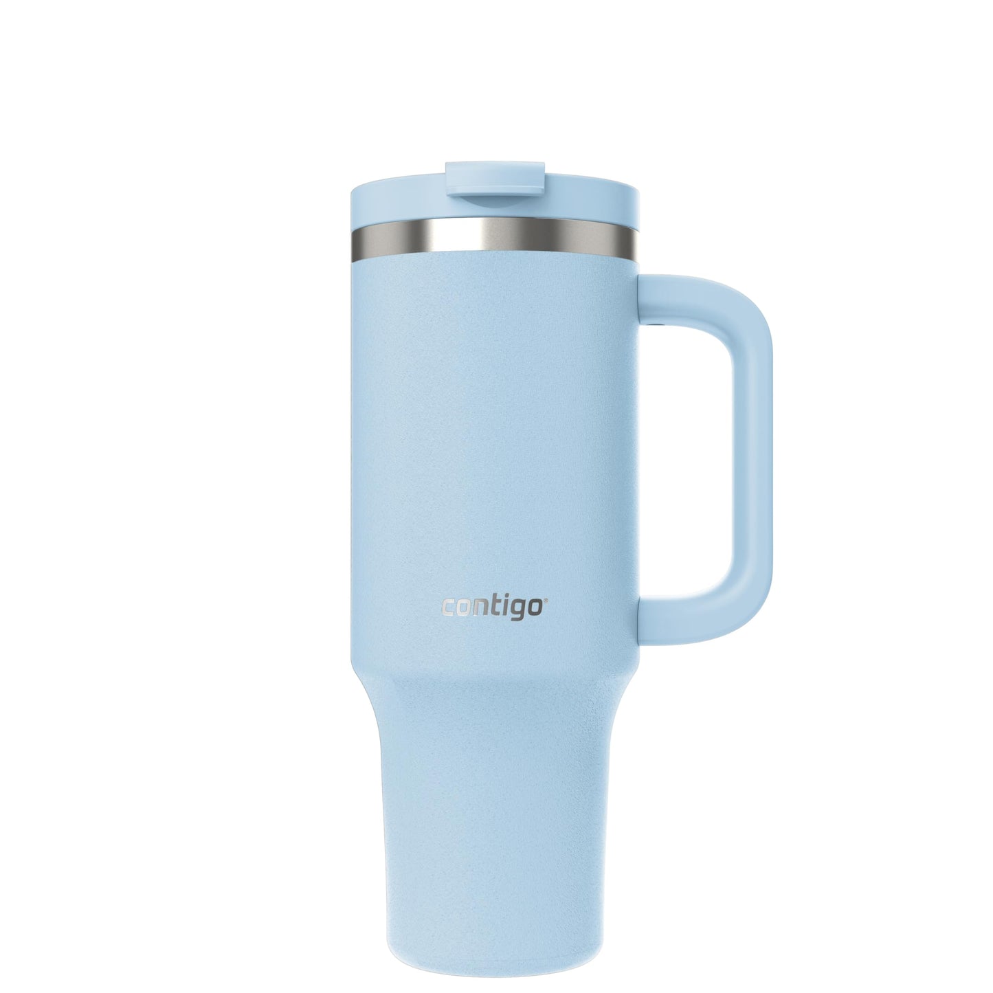 Contigo thermos bottle 1200 ml with handle and straw | Stainless Steel Insulated Thermal Drinking Bottle with Lid | Cools for 29 hours | Travel Mug | Thermo mug | | Glacier - 2212752