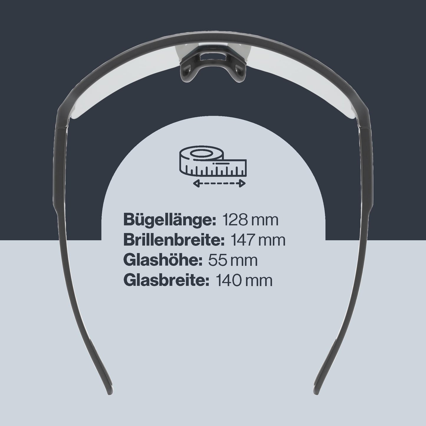 Uvex dyrt sports glasses, black matt/transparent, one size - S533095