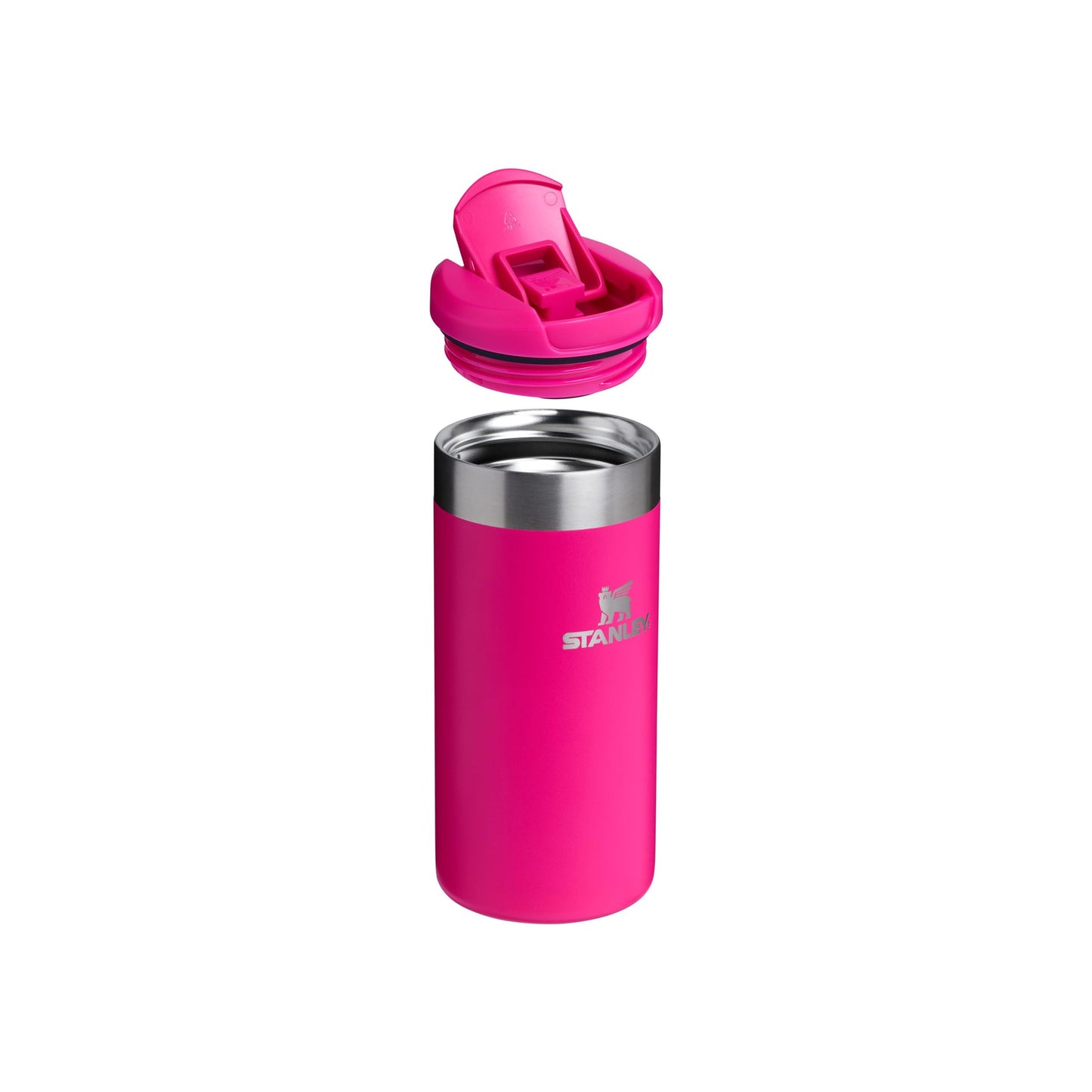 Stanley 1913 Aerolight Transit Thermo Mug 0.35L - Keeps Hot for 4 Hours - Dishwasher Safe - Coffee Mug To Go Leak-Proof - Compatible with Common Car Drink Holders - Thermos Flask - Pink - 100000004555