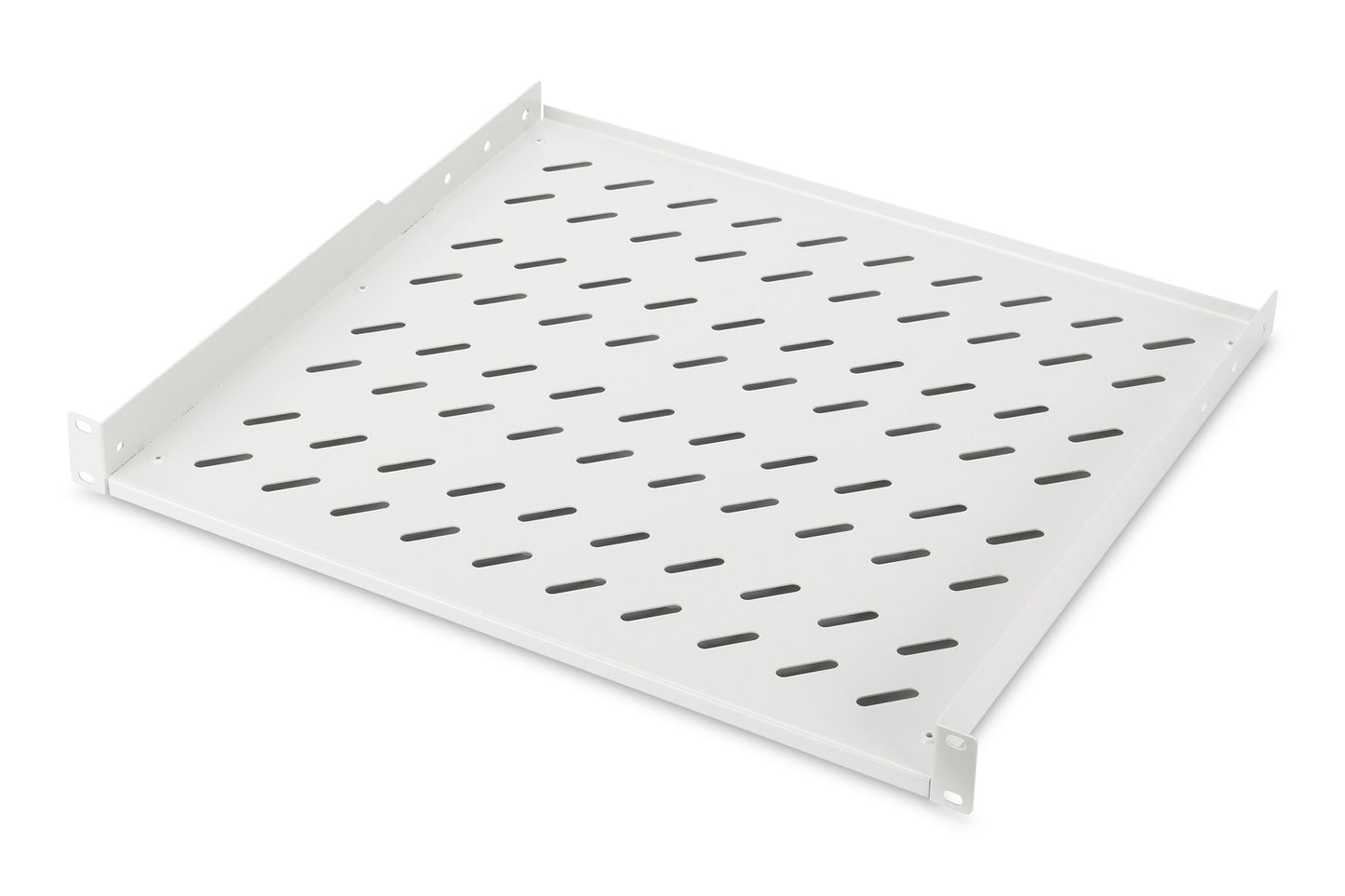 DIGITUS shelf for fixed installation - 19-inch - 1U - Front attachment - Load capacity 15 kg - 400 mm depth - For network and server cabinets from 600 mm cabinet depth - Gray - DN-97614