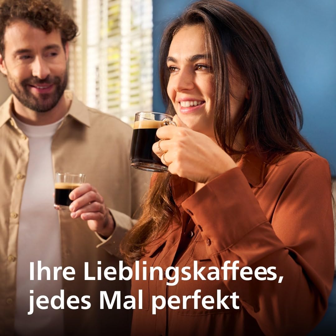 Philips 2200 Series fully automatic coffee machine - 2 coffee specialties, touch display, classic milk frother, ceramic grinder, matt black (EP2220/10)