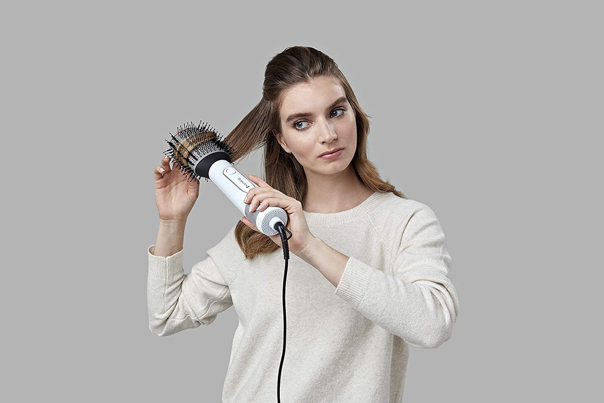 Remington Hydraluxe 2in1 Hot Air Brush: Hair Dryer & Volume Brush (1200 Watts, Hydracare Technology, moisture-retaining ceramic coating, 3 heat/2 separate fan settings) AS8901