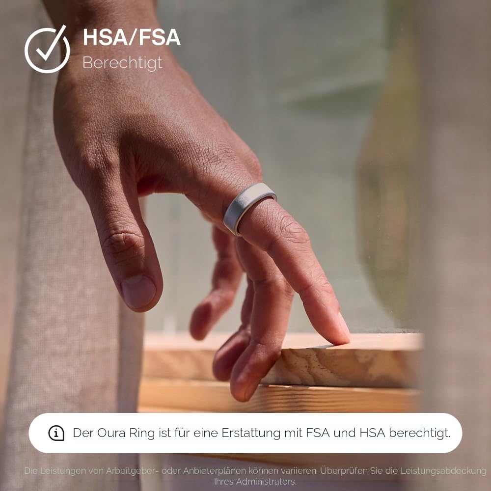 Oura Ring 4 - Brushed Silver - Size 4 - Smart Ring | Measure First with Oura Ring 4 Sizing Kit | Sleep Tracking Wearable - Heart Rate - Fitness Tracker - Up to 8 Days Battery Life - JZ90-54220-04