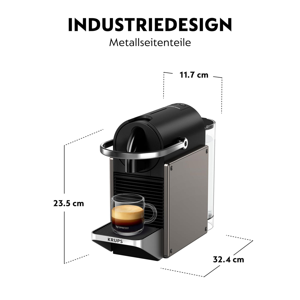 NESPRESSO KRUPS Pixie Titan Original Capsule Machine XN306TK