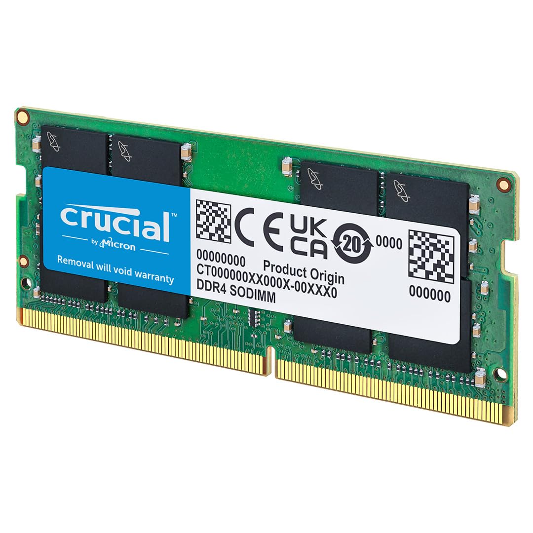 Crucial DDR4 RAM 16GB 3200MHz SODIMM CL22, memory for laptop/notebook, mini PC (also 2933MHz / 2666MHz) - CT16G4SFRA32A