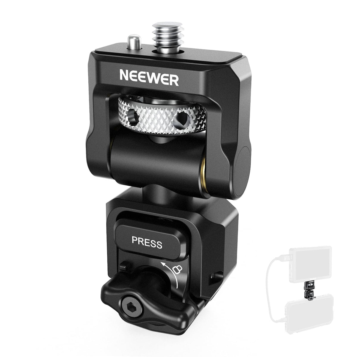 NEEWER suport rapid pentru monitor, montare pentru suport de telefon, stabilizator video, accesorii pentru fotografie mobilă compatibile cu iPhone, Samsung, Android, cameră F700, monitor de câmp, PA127 - 10107830