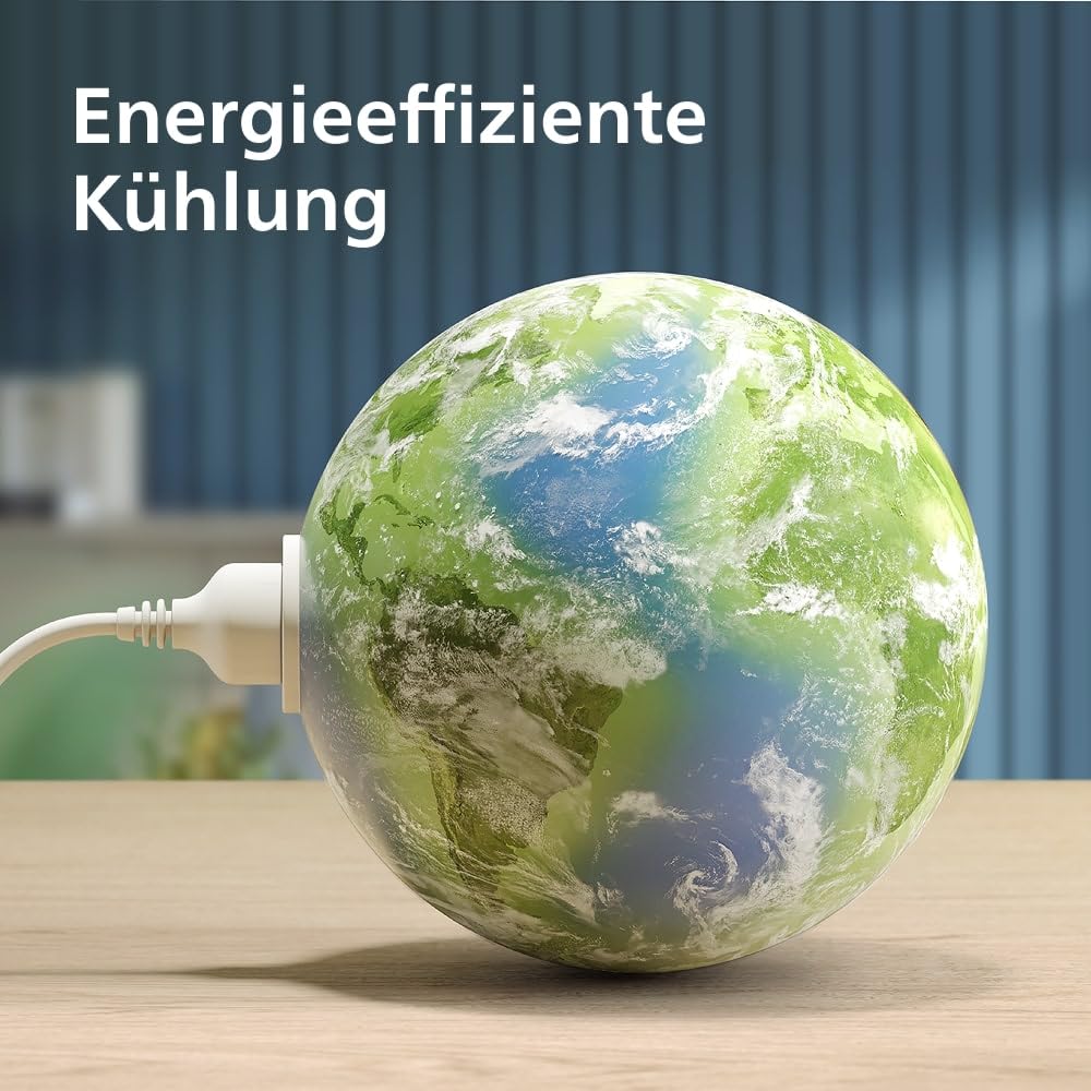 Philips Stand Fan Series 1000 - Powerful & Quiet, 38 dB, Height Adjustable, Tiltable, Oscillation, Timer, White (CX1220/00)