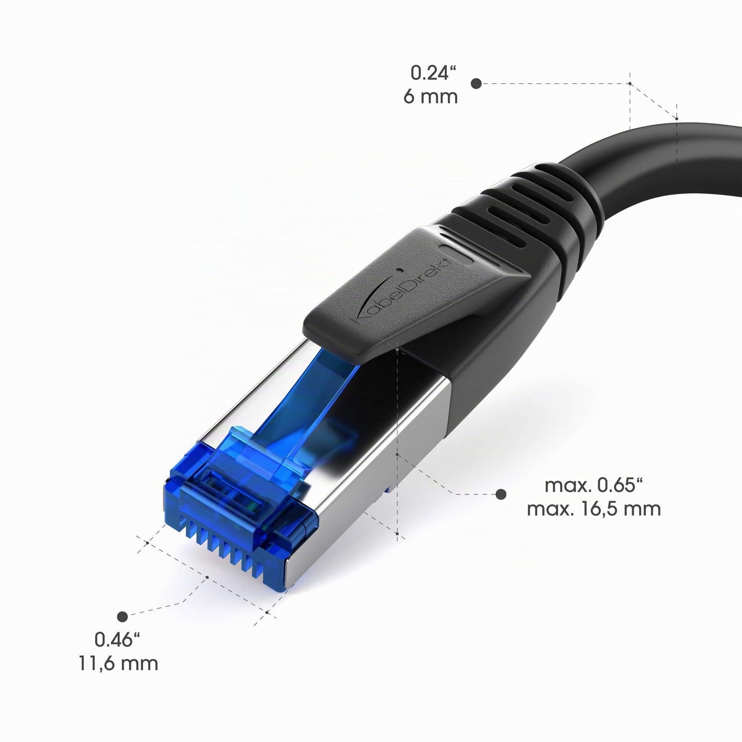 KabelDirekt – Cat 7 network cable – 10x0.3m – 10 Gigabit, RJ45 - 2318