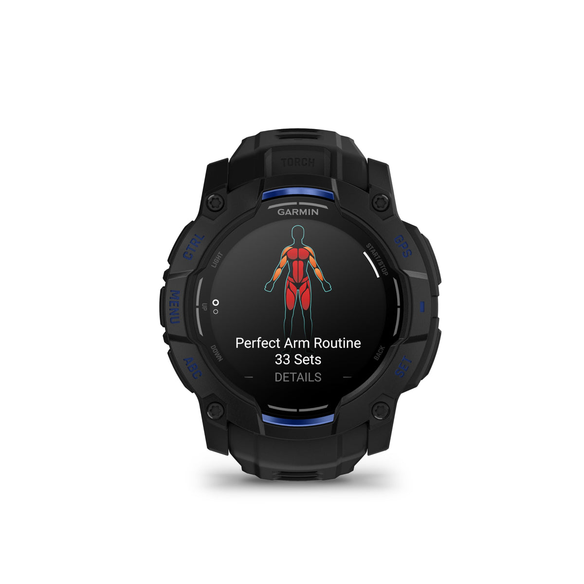 Garmin Instinct 3 50mm AMOLED – GPS Multisport Smartwatch, 1.3" AMOLED display, up to 24 days battery life, 80+ sport apps, health coach, multi-satellite reception, LED flashlight, notifications - 010-03020-03