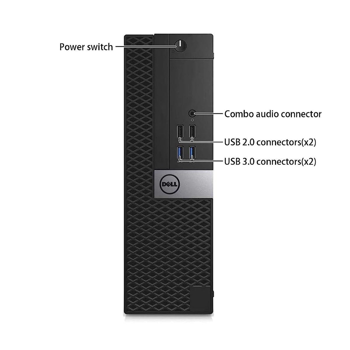 Dell Optiplex 7040 SFF Desktop PC Computer, Intel Core i7-6700T, 16 GB RAM, 256 GB SSD, USB-WLAN+BT, US QWERTY Keyboard, Windows 11 Pro (Refurbished)