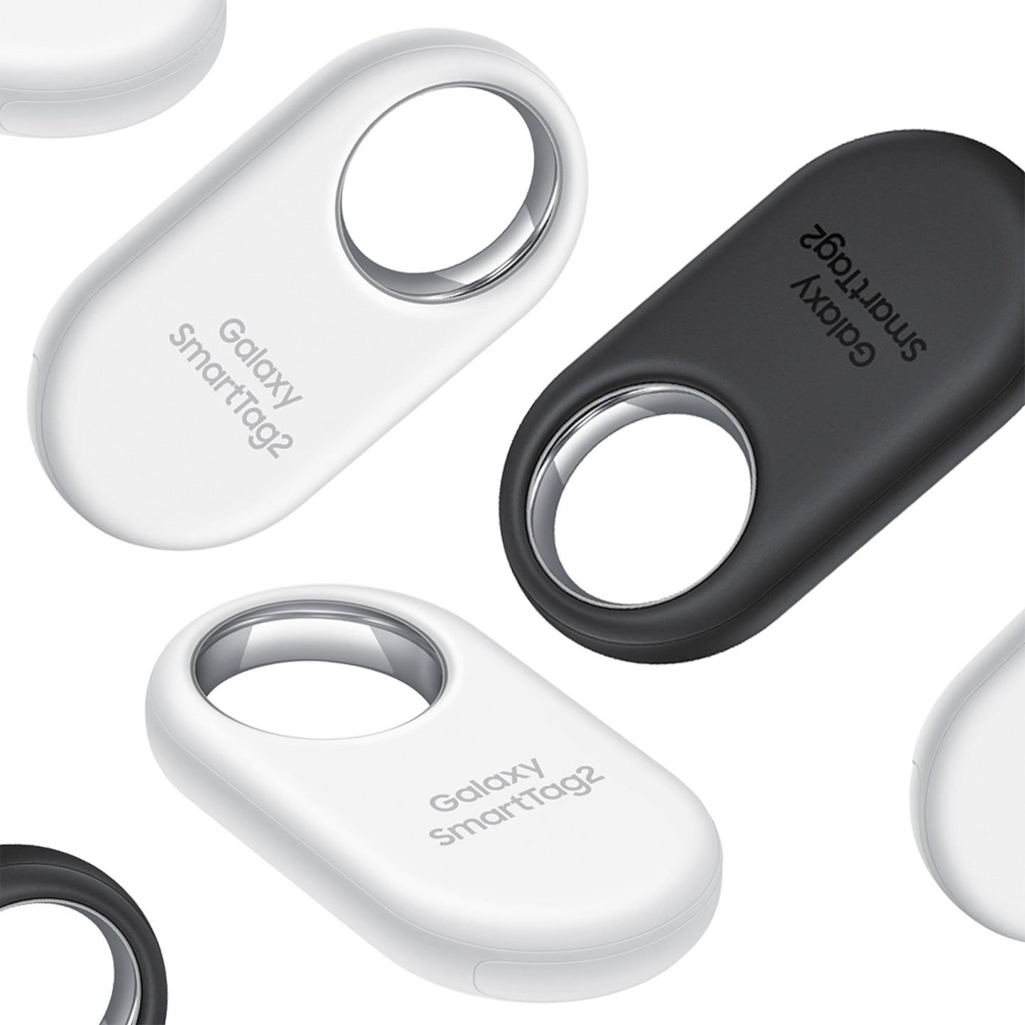 Samsung Galaxy SmartTag2 Bluetooth Tracker, Compass View, Nearby Search, Up to 500 Days Lifetime, Waterproof, Black/White (Pack of 4) - EI-T5600KWEGEU