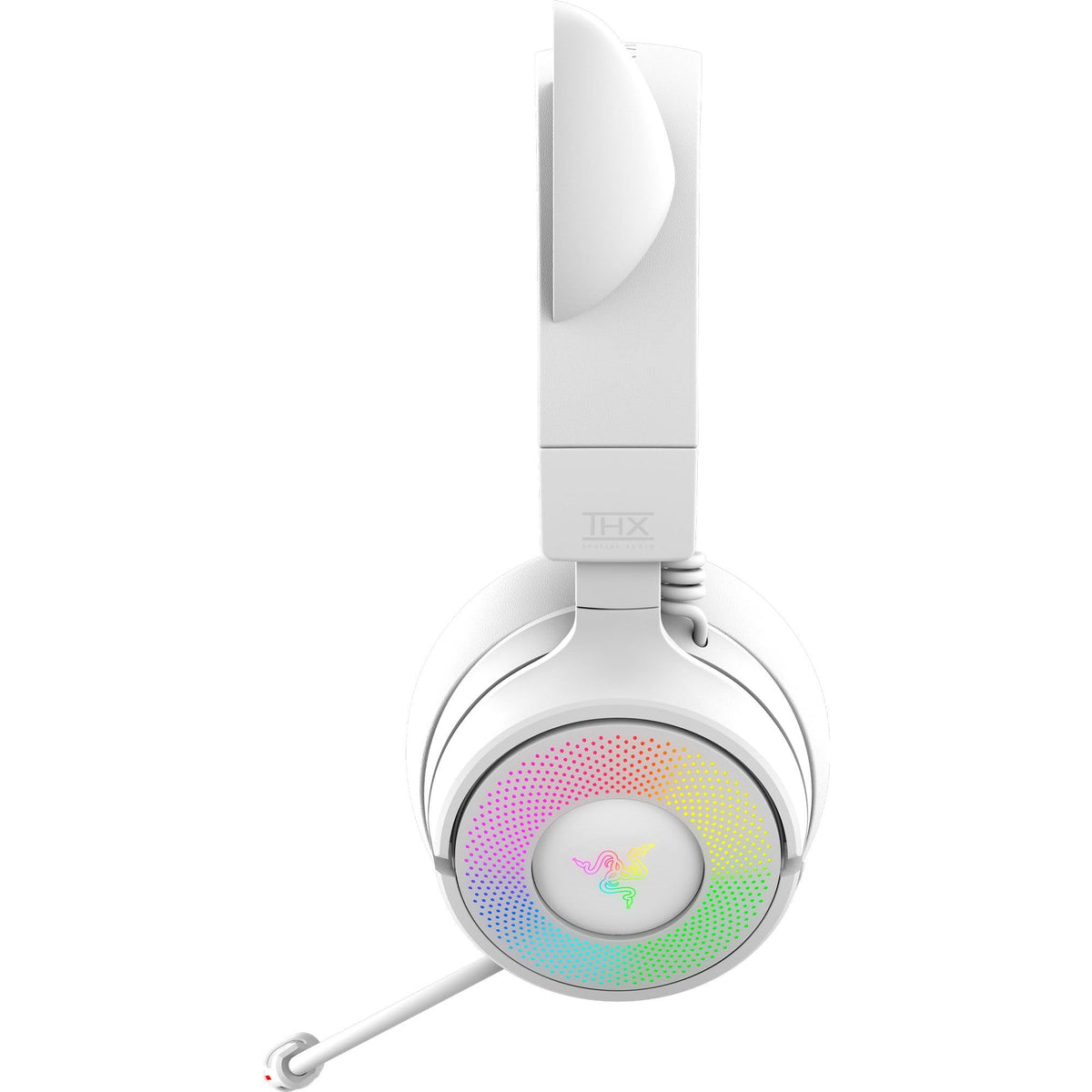 Razer Kraken Kitty V3 Pro - Wireless RGB Kitty Headset for Gaming - Reactive Streaming Cat Ears - Triforce 40mm Drivers - Hyperspeed Wireless & Bluetooth - THX Spatial Audio | White - RZ04-05170400-R3M1