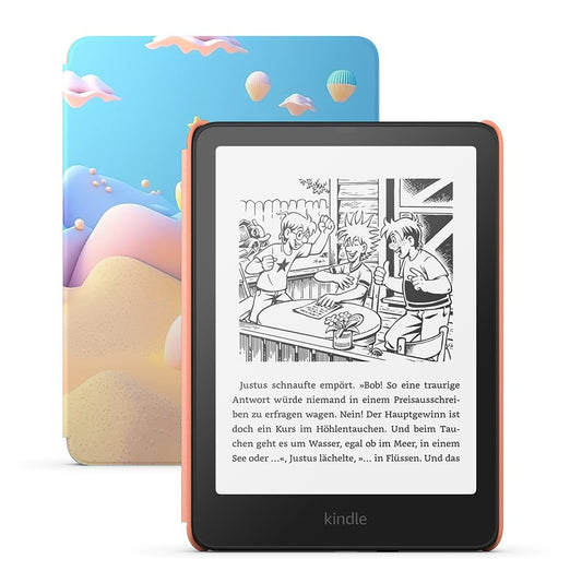 Amazon Kindle Paperwhite Kids (latest generation) - Larger, anti-glare 7-inch display - With Kindle, children read on average for more than 45 minutes - 16 GB - Deep sea design - SA568B
