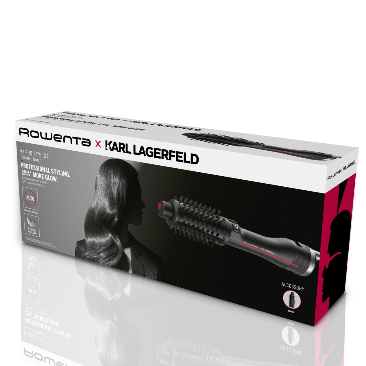 Rowenta x Karl Lagerfeld K/Pro Stylist rotating hot air brush CF961L