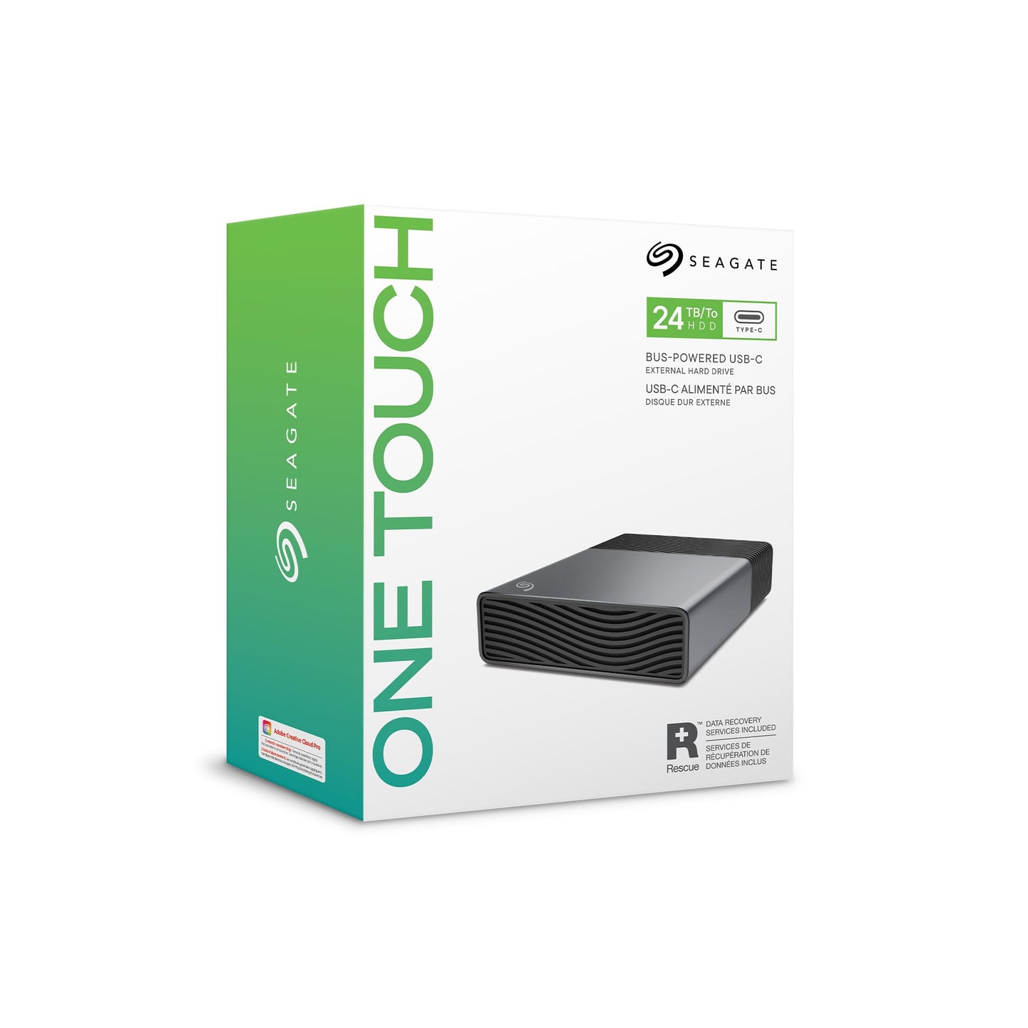 Seagate One Touch Desktop 20TB, Portable External Hard Drive, USB-C Powered 3.5 Inch, USB 3.0, PC & Notebook, Incl. Data Rescue Service (STNB20000400)