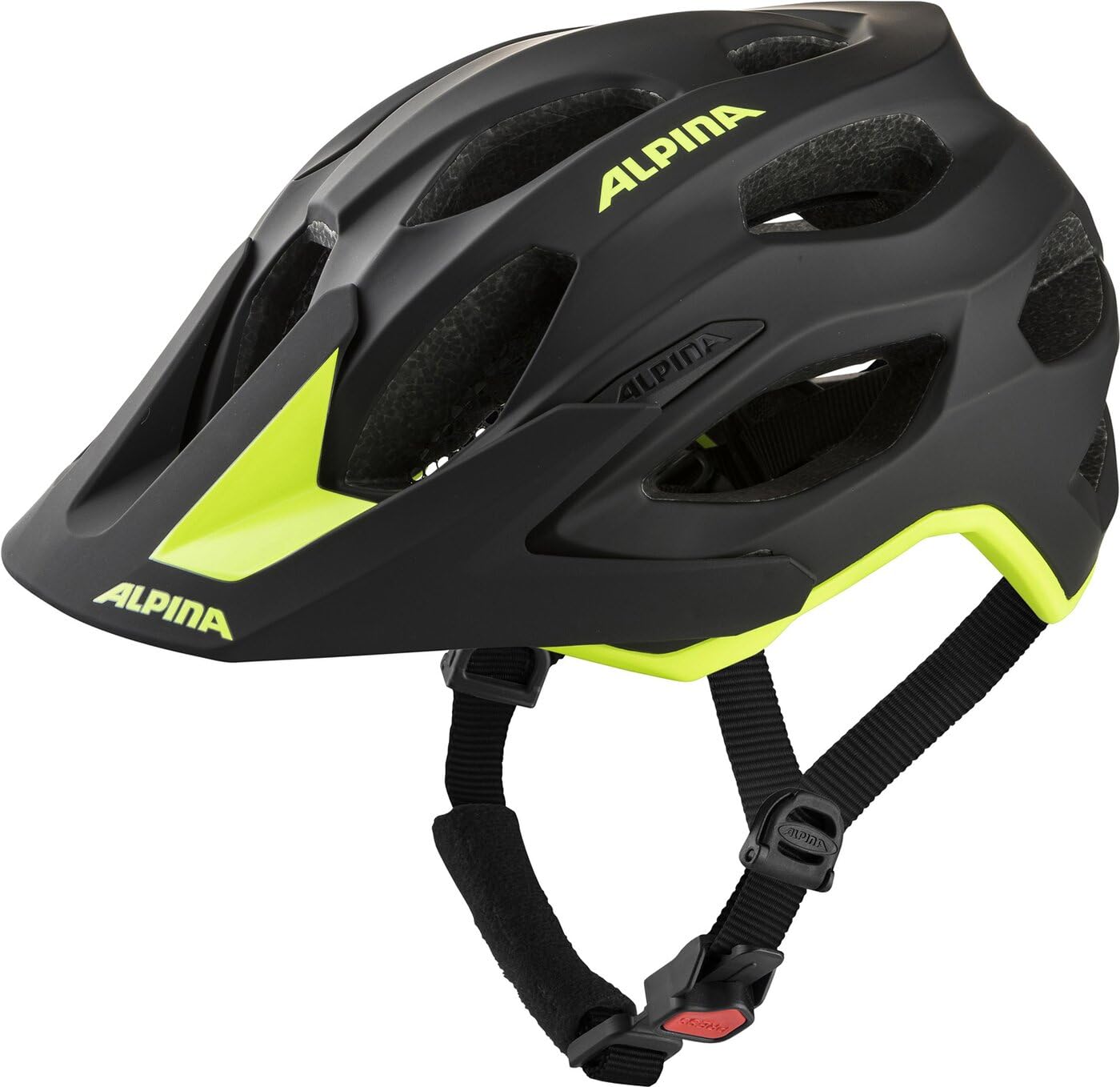 ALPINA Carapax 2.0 MTB bicycle helmet, Black-neon Yellow matt, 52-57 cm - A9725142