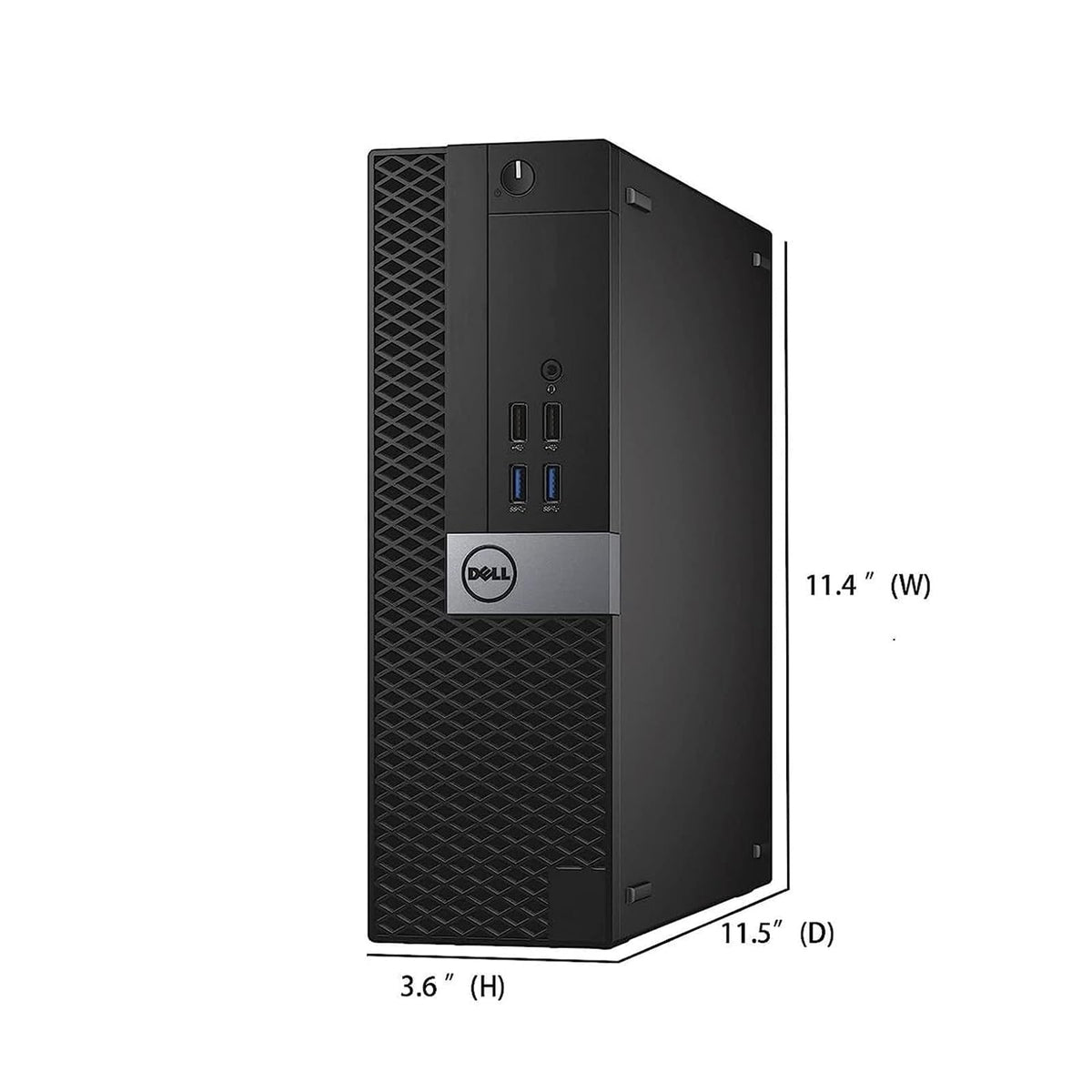 Dell Optiplex 7040 SFF Desktop PC Computer, Intel Core i7-6700T, 16 GB RAM, 256 GB SSD, USB-WLAN+BT, US QWERTY Keyboard, Windows 11 Pro (Refurbished)