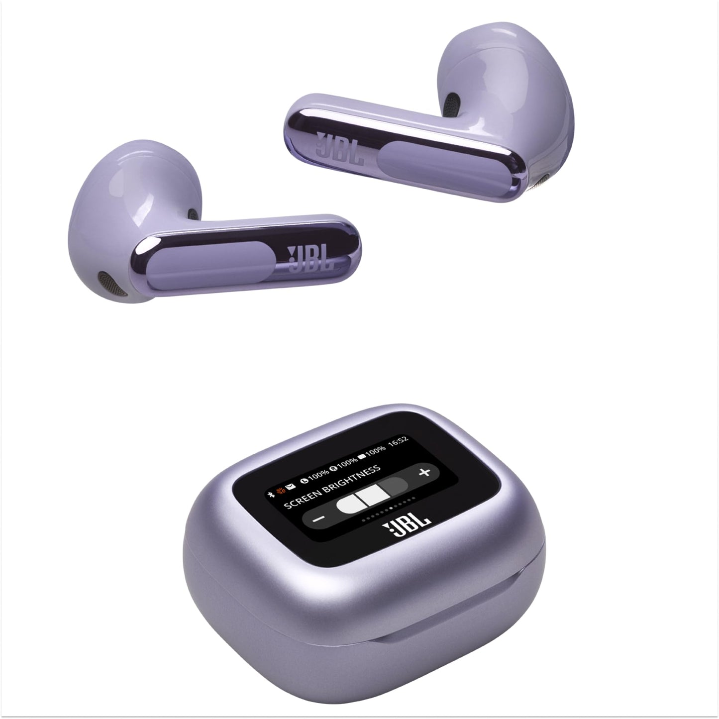 JBL Live Flex 3, wireless earbud headphones with Bluetooth, 50 hours of battery life, True Adaptive Noise Canceling and high-resolution JBL Signature Sound, IP54 waterproof, with earplugs, purple - JBLLIVEFLEX3PUR