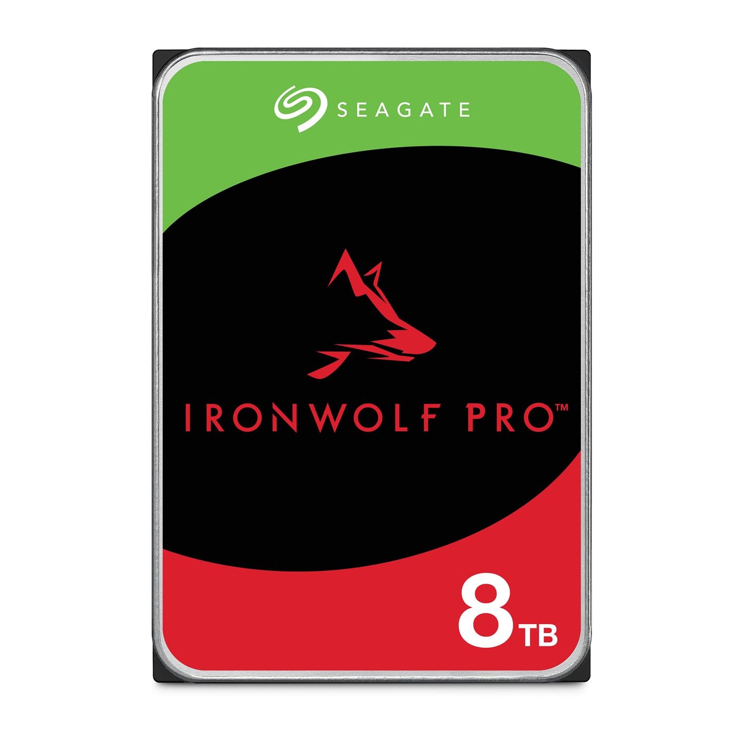Seagate IronWolf Pro 8TB, NAS internal hard drive HDD, 3.5 inch, 7200 rpm, CMR, 256 MB cache, SATA 6 GB/S, incl. Data Rescue Service (ST8000NTZ01)