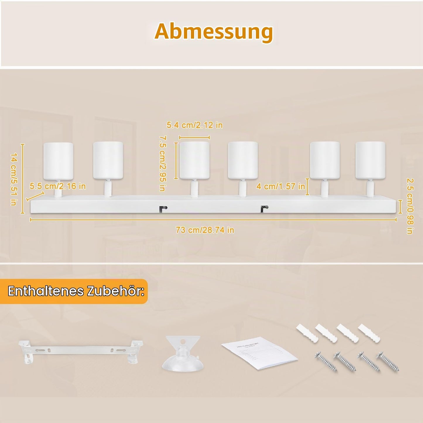 Dehobo LED ceiling spotlight 6 bulbs GU10 swiveling ceiling lamp white - GU10-6