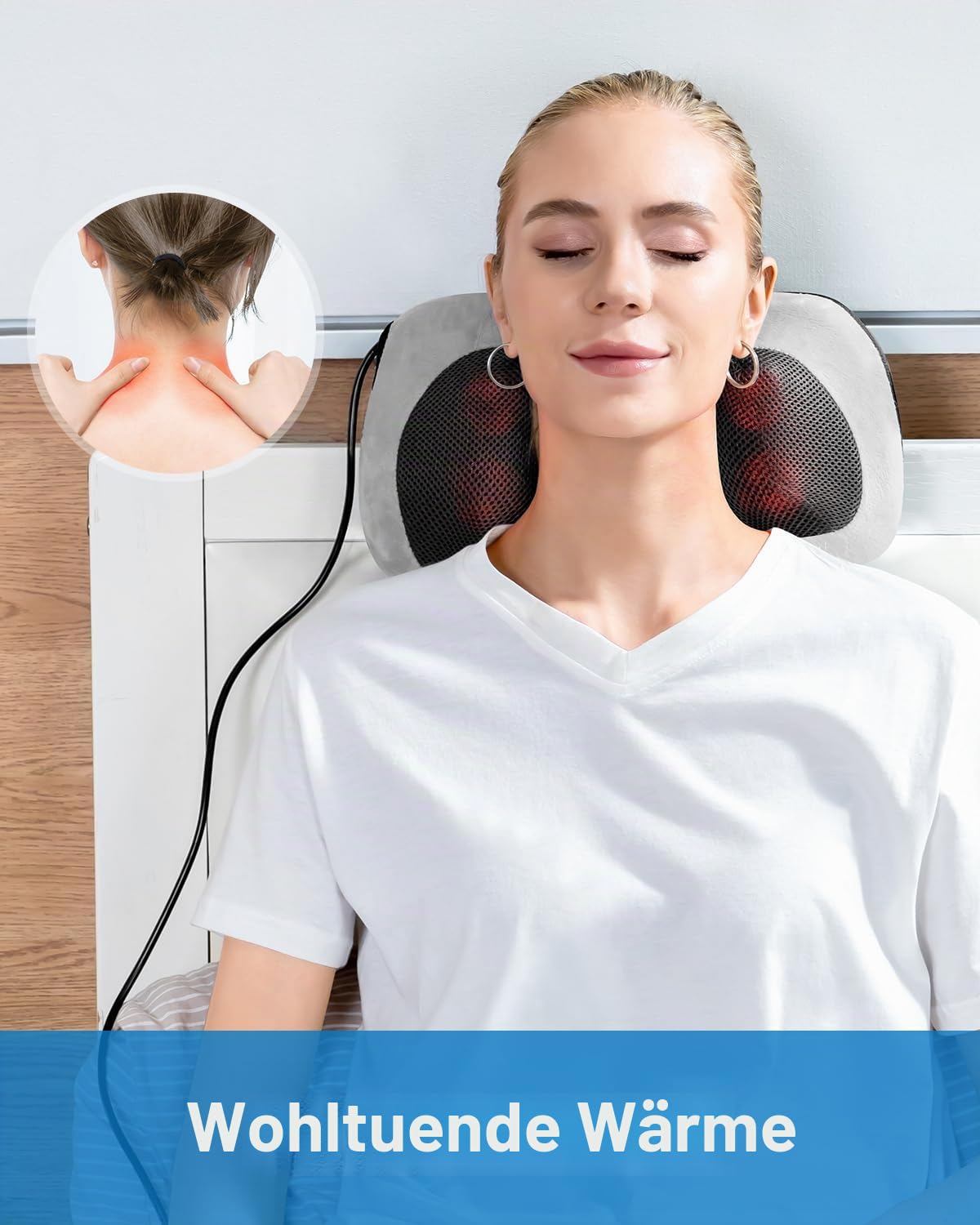 RENPHO Massage Pillow for Back, Neck, Shoulder, Shiatsu Massager - RP-NM068