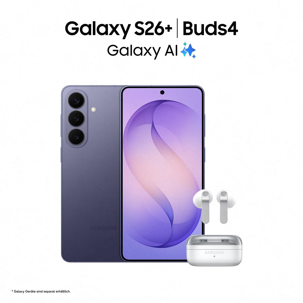 Samsung Galaxy S26+ AI Smartphone with Galaxy AI, No Contract, Android Phone, 12 GB RAM, 512 GB Storage, AP Processor, 50 MP, Sky Blue, 3 Years Manufacturer Warranty [Exclusive on Amazon] - F-MS947BLBGAMZ