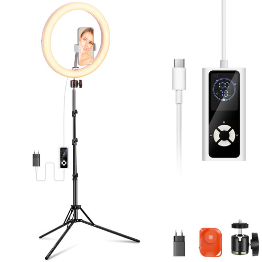 NEEWER RH12B Pro 12" 30W LED Ring Light High Performance with 71" Tripod Stand Compatible with iPhone, 3290lux Bi Color Selfie Circle Light Mobile Phone Holder for Video Recording Makeup Stream, 2900-7000K CRI97+ - 10106855