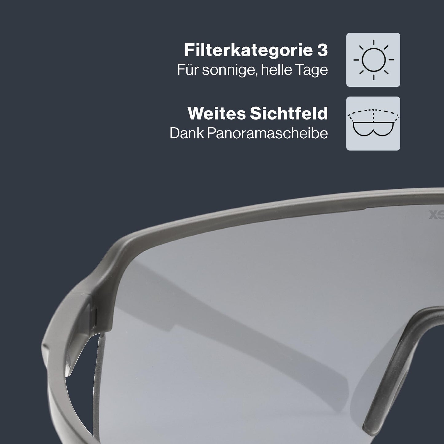 Uvex dyrt sports glasses, smoke gray matt/smoke gray, one size - S533095