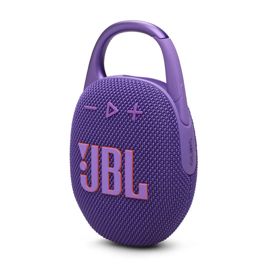 JBL Clip 5 in Purple - Portable Bluetooth speaker box with JBL Pro Sound, deep bass and playtime boost function - Waterproof and dustproof - 12 hour runtime - JB.JBLCLIP5PUR
