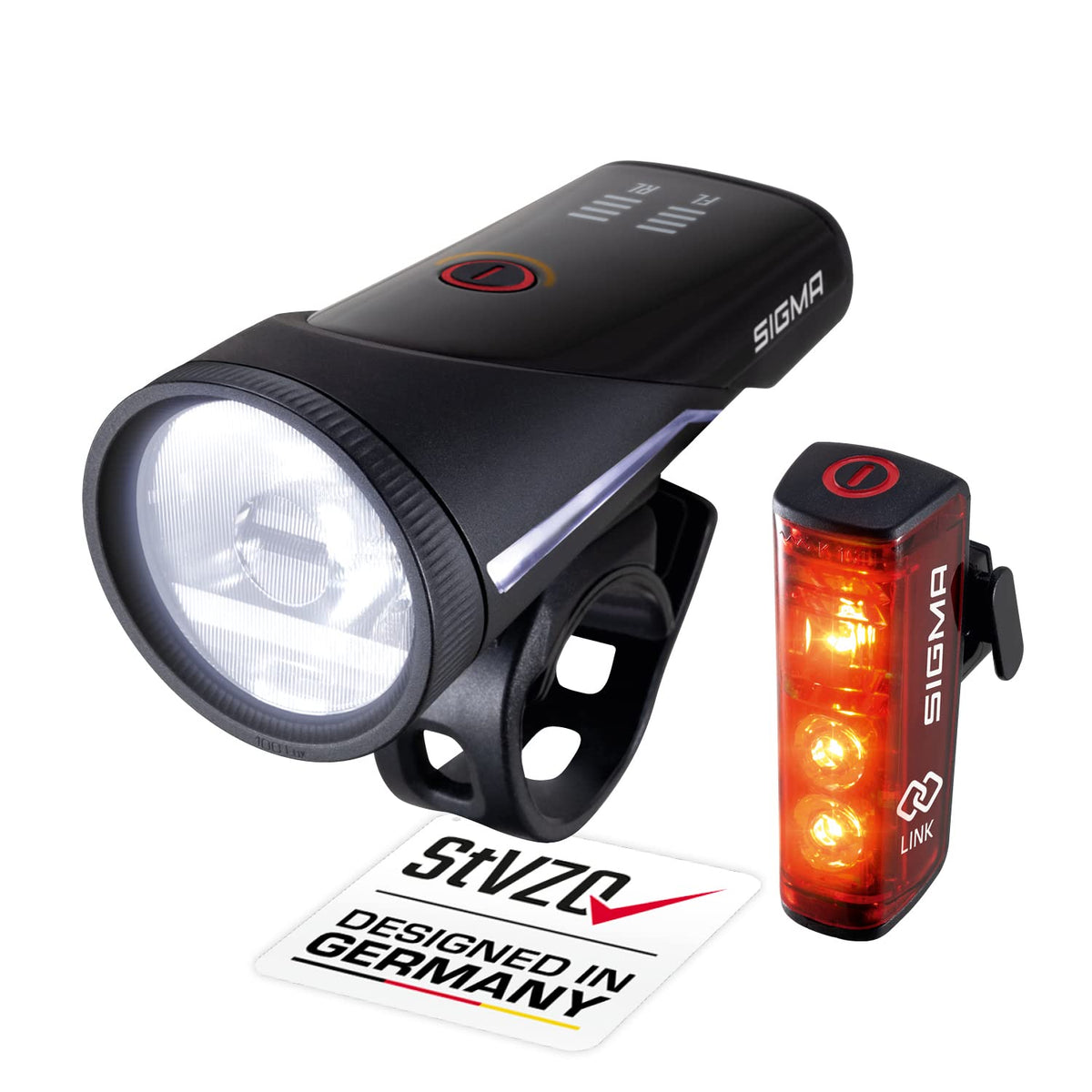 SIGMA Aura 100/Blaze Link (silicone holder)|StVZO compliant with LINK function - 17950