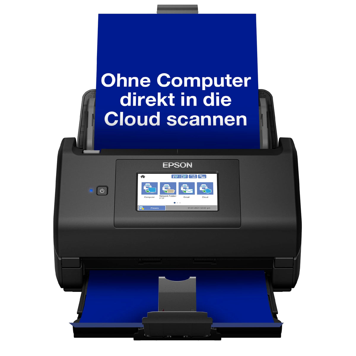 Epson Workforce ES-580W Scanner, Document Scanner (scans without PC, 35 pages or 70 images per minute, up to A4 size, double-sided scanning in one pass, automatic alignment) One Size - B11B258401