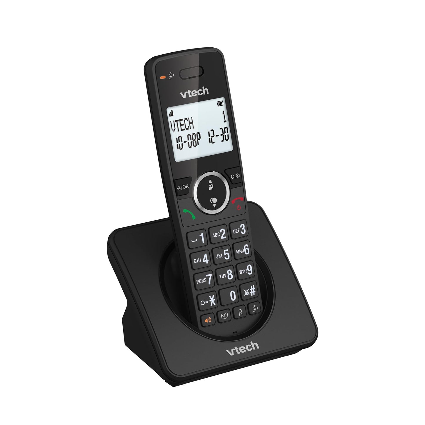 VTech ES2000 DECT Cordless Telephone with Call Blocking, Volume Control, Caller ID/Call Waiting, 18 Hour Talk Time, Speed Dial, Backlit Display and Keypad, ECO Mode, Black