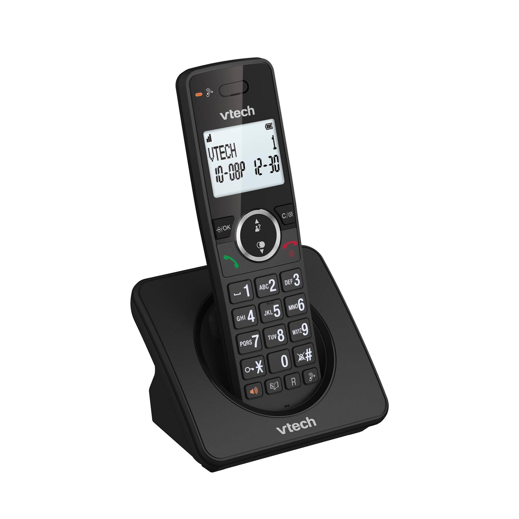 VTech ES2000 DECT Cordless Telephone with Call Blocking, Volume Control, Caller ID/Call Waiting, 18 Hour Talk Time, Speed Dial, Backlit Display and Keypad, ECO Mode, Black