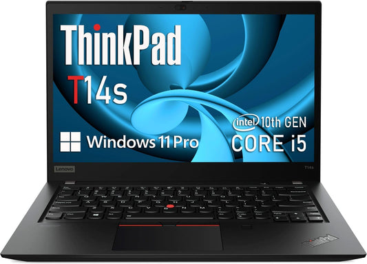 Lenovo ThinkPad T14s Gen 1 Business Laptop, 14 inch FHD (1920x1080), Intel Core i5-10310U, 16GB RAM, 256GB SSD, QWERTY keyboard, Windows 11 Pro (refurbished)