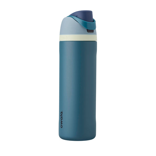 Owala FreeSip Insulated Stainless Steel Drinking Bottle with Straw, 710ml - BPA Free, Ideal for Sports, Fitness, Outdoor and Travel, Denim - C06060