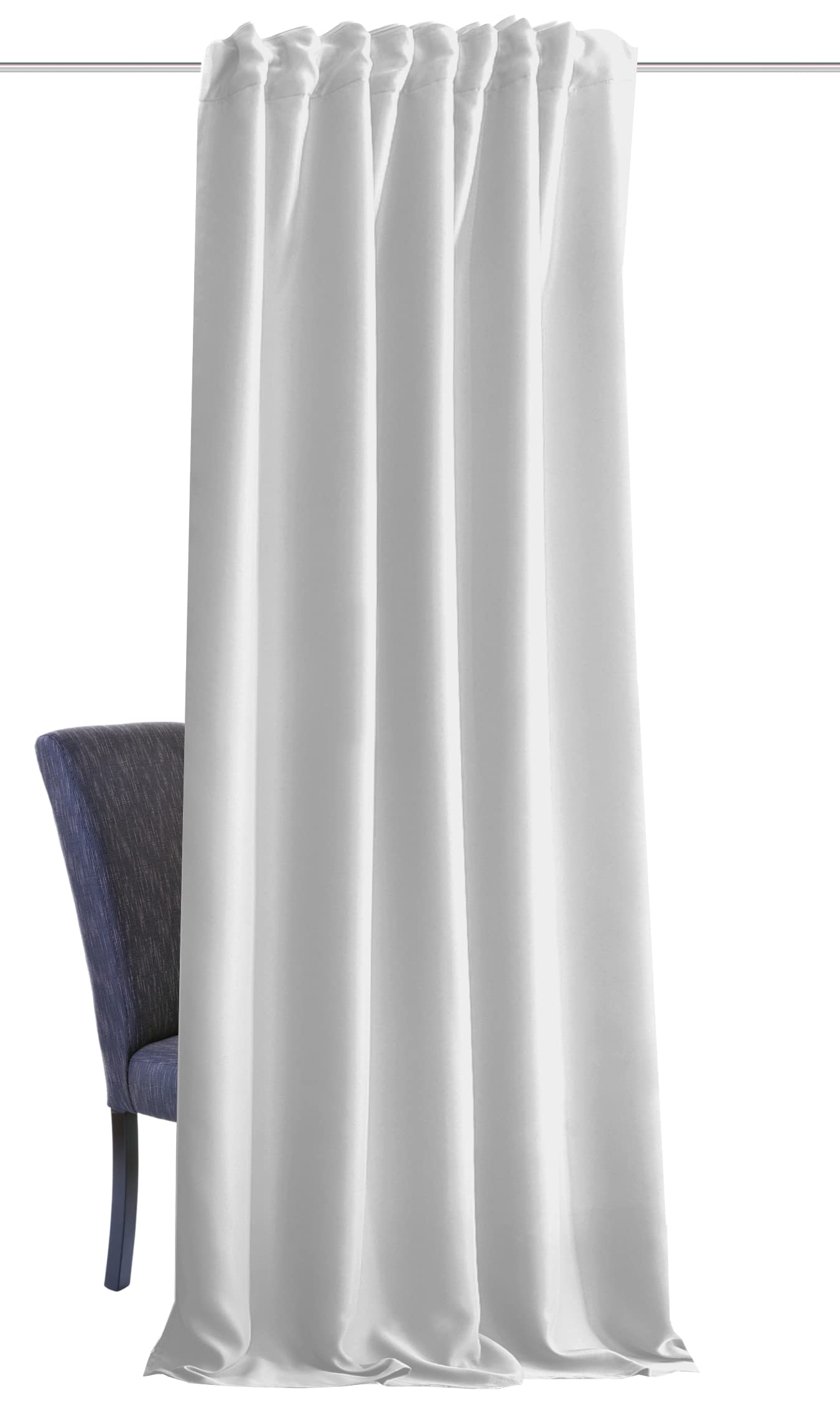HOMEbasics | Acoustic curtain Uni | ACUSTICO | Noise, heat, cold and draft protection + darkening | off-white/light gray | 245x135cm - 085970-1009
