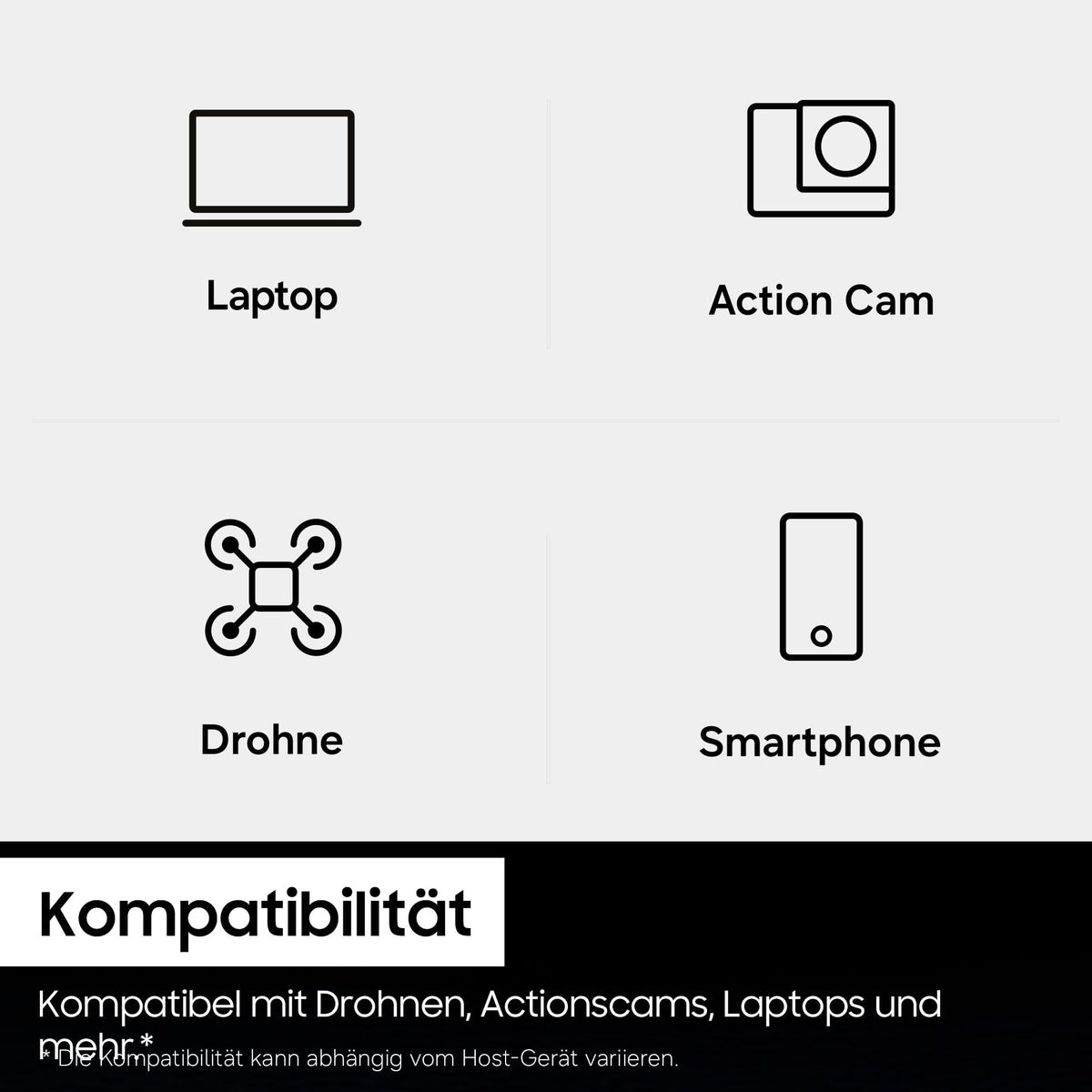 Samsung T9 microSD-Karte, 512 GB, cardă de memorie pentru utilizare în drone, camere de acțiune și camere 360°, UHS-I U3, Full HD & 4K UHD, 200 MB/s citire, 130 MB/s scriere, MB-MH512T/WW